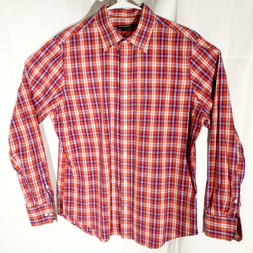 Banana Republic Plaid Long Sleeve Button Down